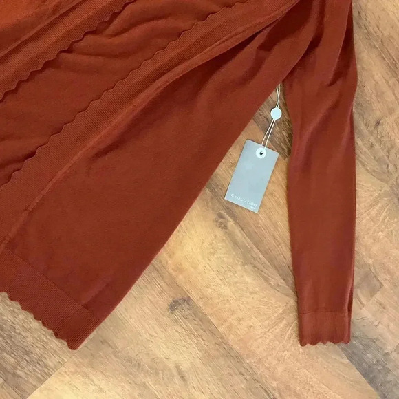 Evolution Open Front Long Sleeve Womens Sweater Cardigan‎ Size Small Petite NWT - Picture 2 of 6